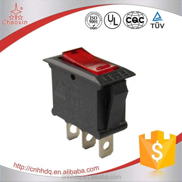 Wholesale Illuminated Red SPST Rocker Switch 16A 250V