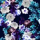 High Fashion Shiny Plain Satin Silk Floral Printed Rose Sarees Fabric