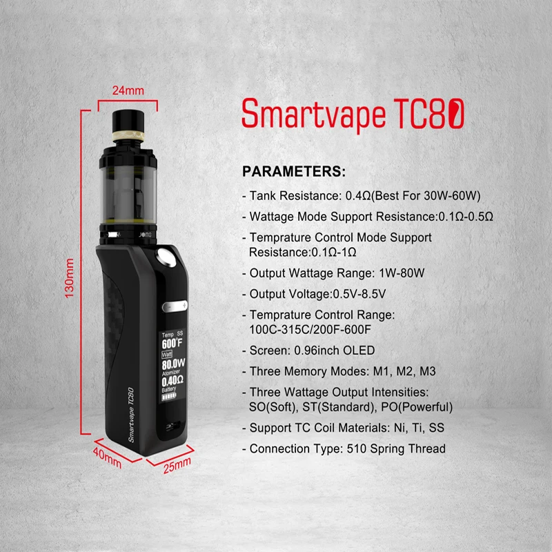 2017 new product alibaba co uk vape mods ecig easy filling design and OLED display 80W TC e cigarette box mod kit.jpg