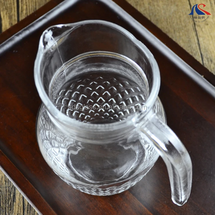 teapitcher,pitcherplant wholesale cheap price glass tea pitcher 0.5l beer jug with spout