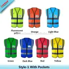Cheap Printing Safety Vest Zip Reflective Running Vest