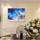 Best Quality Diamond Painting Kit White Unicorn Diy Canvas Wall Art Decor Home Diamond Painting Without Frame