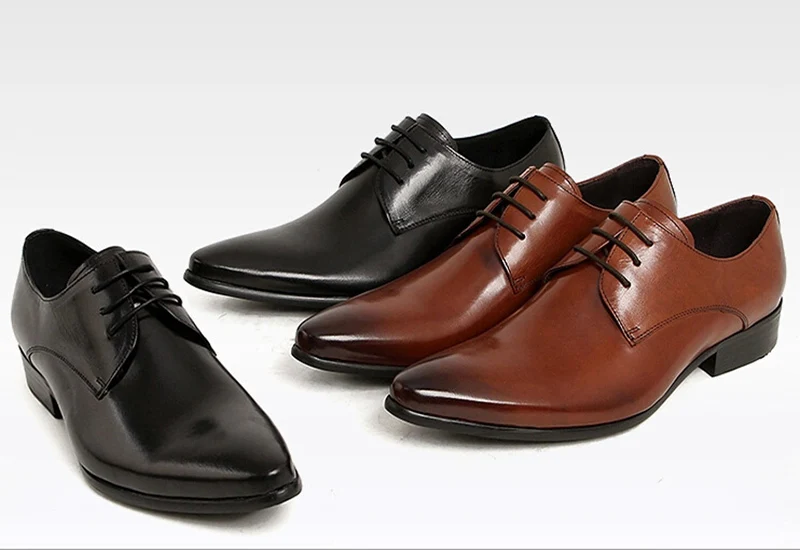 2015 New Fashional Italy Style Men's Oxford Shoes Size 38-45 Top Grade Genuine Leather Dress Shoes ,Lace-Up Men's Business Shoes
