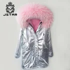New fashion women high quality winter raccoon fur hooded down jacket parka