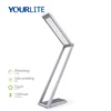 Portable Folding Battery Operated Rechargeable Mini Slim LED Desk Lamp With USB Charging Port