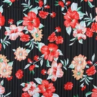 Black Composition Most Popular Woven Printed Polyester Thai Woven Black Chiffon Crepe Fabric Composition