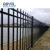 Factory supply powder coated Outdoor black spear top 3 rails aluminum fence for garden and park pool use