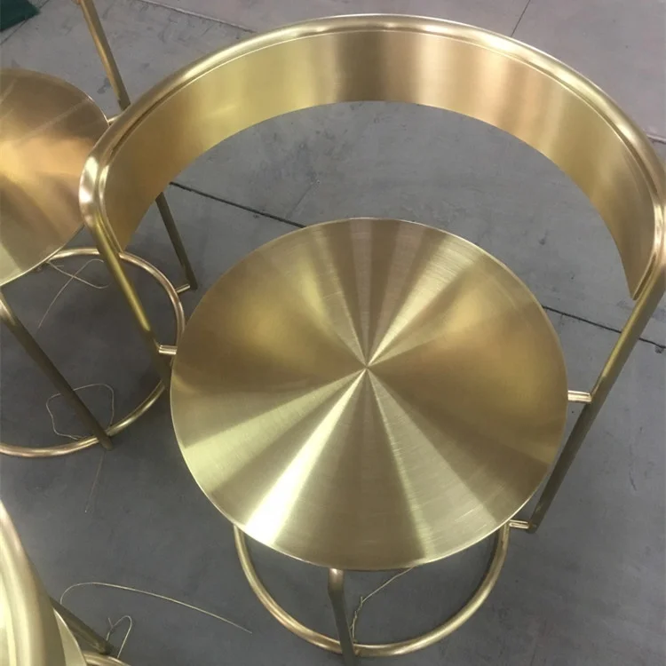 Stainless Steel Furniture High Shinny Gold Color Stainless Steel