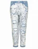 Royal wolf denim jeans manufacturer blue bling shiny patches embellished ripped boyfriend sequin jeans