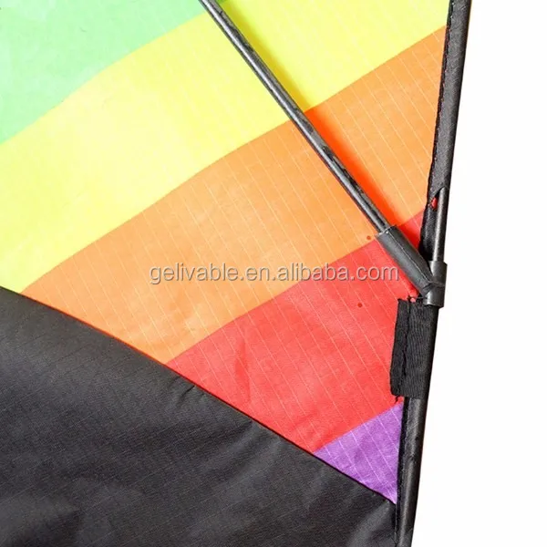Chinese easy flying rainbow kite with irised tail  (3).jpg