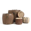Mini custom-made food storage handmade wooden coffee bean barrel