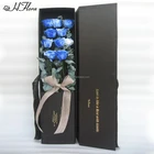 Hot sale blue single stem roses preserved flower for decoration