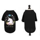 2019 wholesale plain black dog clothes T- shirts