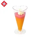 Wholesale Clear Disposable Fancy Long Stem Dessert Wine Glass,Plastic Champagne Flute Cups
