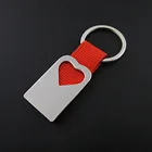 2016 Newly design metal keychains with woven belt / packing gift box key holders