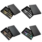 best selling products in amazon stainless steel flatware set Titanium Flatware Cutlery Sets with black display box