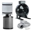 Low Noise Efficient Odor Removal 4" carbon filter and in line fan Combo for Grow Tent Kit for Growing System