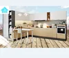 White maple/walnut/ cyan modern kitchen cabinet