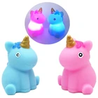 floating unicorn bath toy led light up with smart touching sensor water-proof BPA FREE