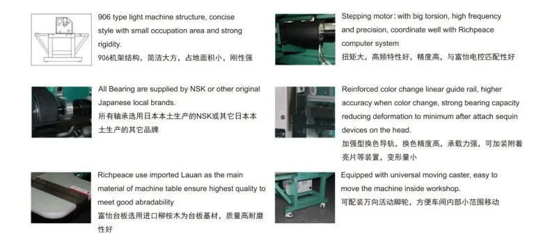 Richpeace Embroidery Machine Flat Sticth Embroidery machine For Sample making machine