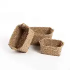 2019 china wholesale Eco-Friendly Sea Grass woven seagrass laundry hamper Basket storage baskets
