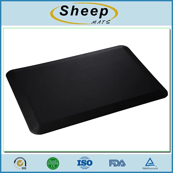 Waterproof durable anti fatigue anti slip leather kitchen floor mat