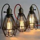 Industrial lamp guard cage,vintage industrial metal shades