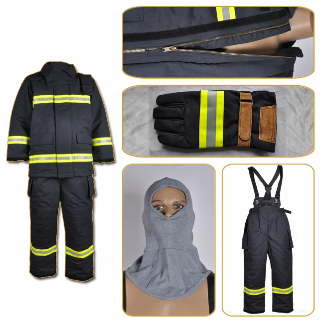 OEM Service Protective Clothing Used In Oil and Gas EN11611 Fire Fighting Suit