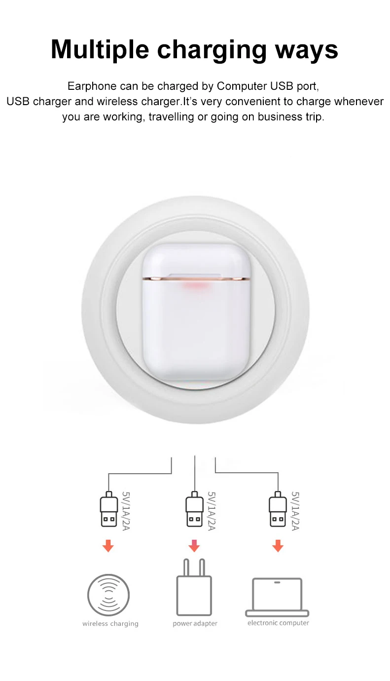 Hot Sale Twins i99 V5.0 TWS Stereo Earbuds With Charging Case - ANKUX.COM