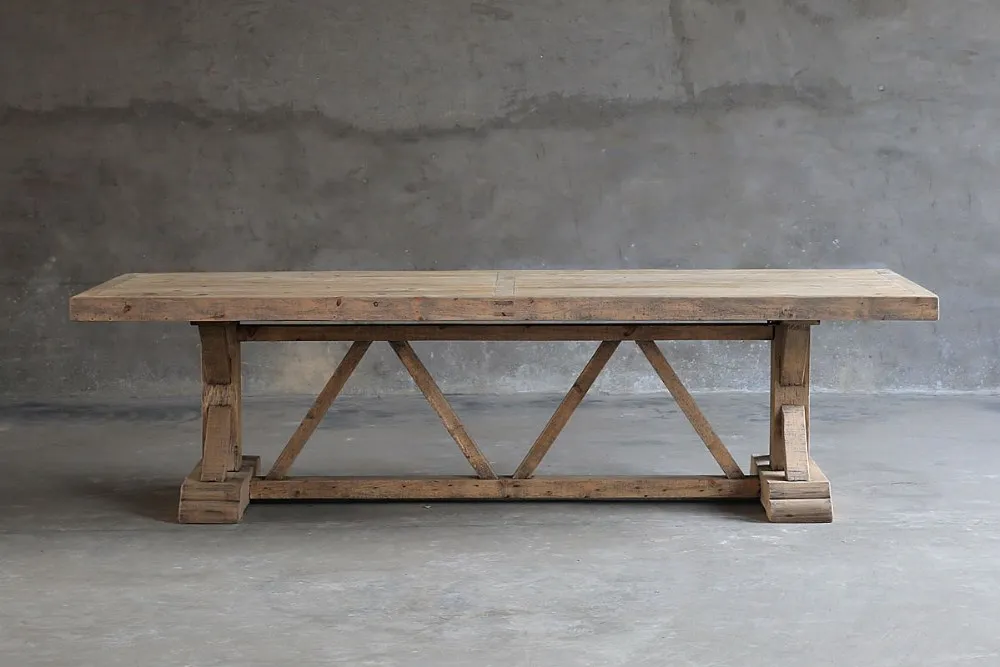 Reclaimed elm dinning table
