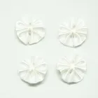 Ivory Cream Satin Ribbon Bows with Pearl Center for Wedding Favors, Crafting, Sewing, Invitation Cards