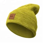 Beanie Hats Beanie Hat Mens Custom Beanie Leather Patch Wholesale Plain Knitted Beanie Skull Cap Beanie Hats