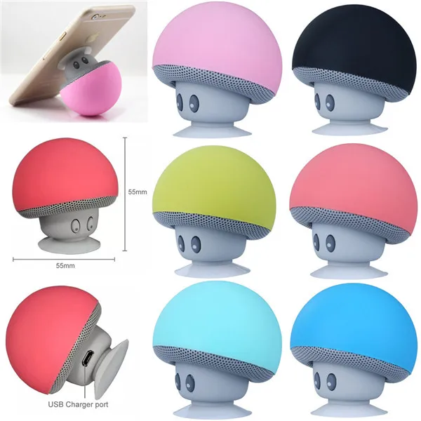 Cartoon small mushroom head bluetooth speaker with small sucker portable outdoor small stereo bluetooth speaker - ANKUX Tech Co., Ltd
