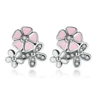 Latest Fashion Flower Accessories Jewelry Custom Peach Blossom Earring Women