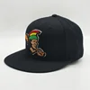 Wholesale Custom 3d Embroidered Acrylic Baseball Snapback Cap Black Wool Snap Back Hat With Flat Bill