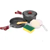 outdoor 1-2 People cookers portable combination cookers Camping cooking Set Cookware Picnic Bowl Pot Pan Kits