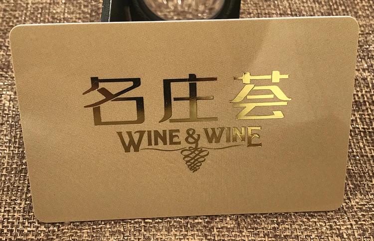 Promotional Gold Hot-stamping PVC Smart Card, Gold Foil Embossed Member Card
