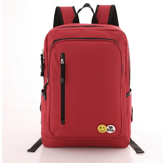 LMY7233 Superb of you fashion woman backpack 2015 nylon Pure color smiley school bag military laptop large capacity backpack