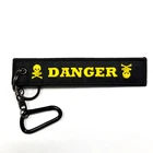Low Price High Quality Custom Aviation Logo Fabric Promotional Embroidery Keychain Supplier in China