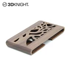 Solid Wood Hollow Out Desktop ID Business Card Case For Office