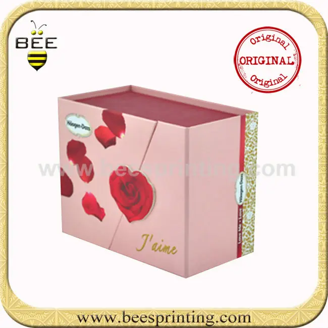 beautiful gift box for rose packaging,wedding flavor rose box