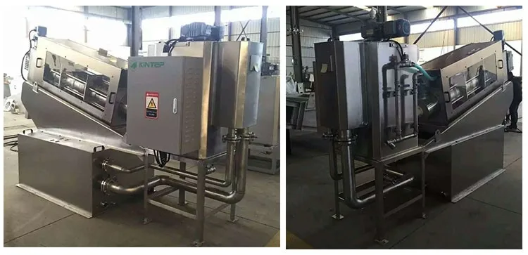 high efficiency screw press sludge dewatering machine