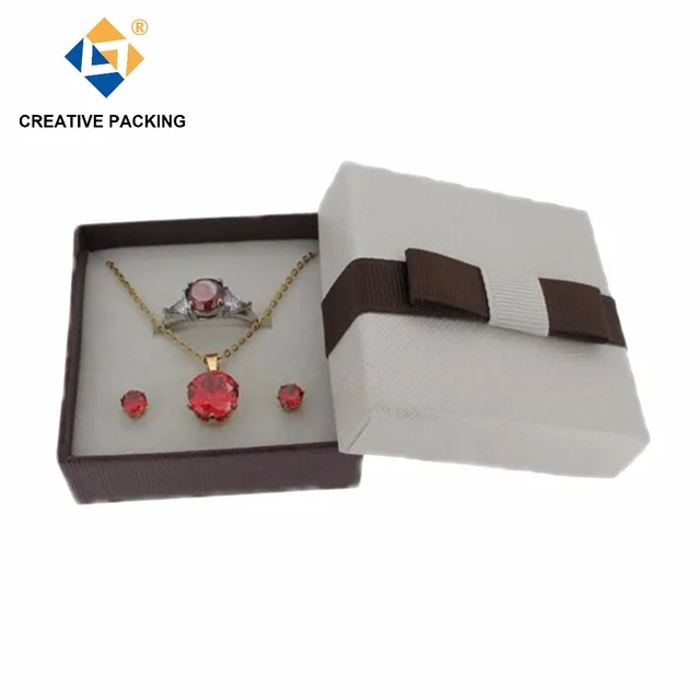 custom retro cardboard jewelry set box for gift