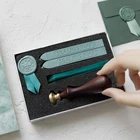 sealing wax stickers custom wax seal stamp set wedding invitations in stock