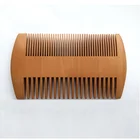 Popular natural wooden wide tooth detangle plastic custom beard comb for grooming