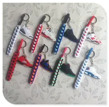 braided rope jordan 11 shoe keychains