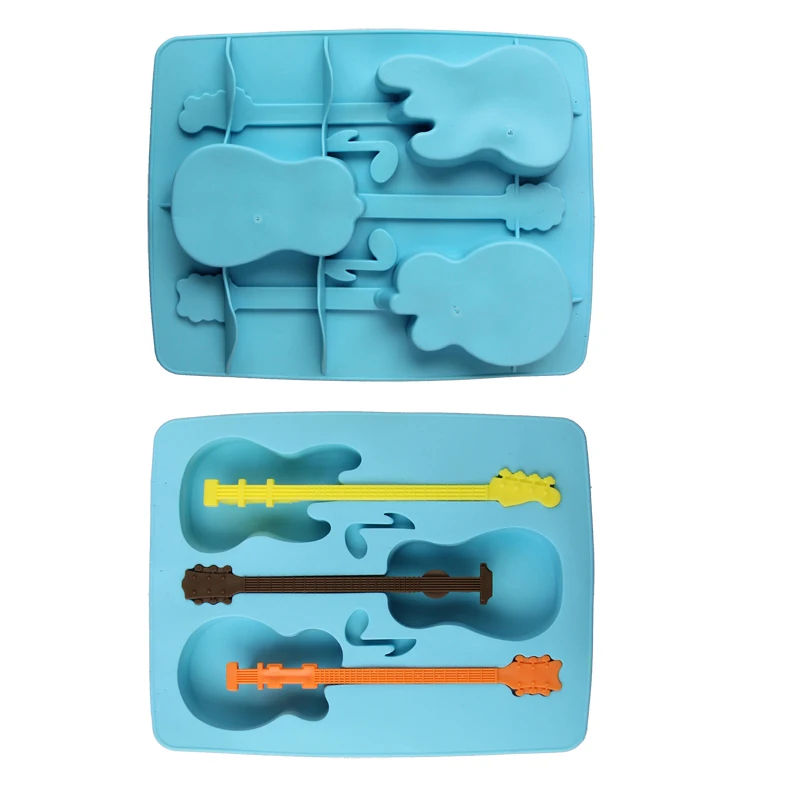 Chocolate gitar shape Fondant silicone 3d Cake Decorating Tools Kitchen Accessories wedding decoration chocolate mold