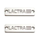 2019 Fashion design 2 hole silver color custom engraved brand logo name metal tags for garment