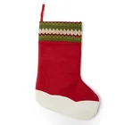 Big christmas stocking plain felt Snowflake sock decoration