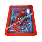High quality custom spiderman printed fleece throw for boys/baby cartoon fleece blanket